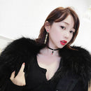 Red Lipstick Earrings For Women Long Star Tassel Drop Dangle Earring Fashio
