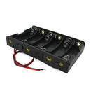 2pc Black 6 x 1.5V AA Batteries Battery Holder Case Box Wire Leads Plastic NEW