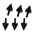 6Pcs M5 Motorcycle Windshield Screws Spike Bolts Mounting Nuts Kit Black