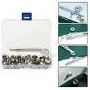 62 X Stainless Steel Fastener Snap Press Stud Cap Button Boat kit Canvas H4S1