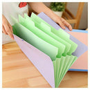 5 Pockets Plastic Expanding File Folders A4 Letter Size Snap Closure Paper  I5S4