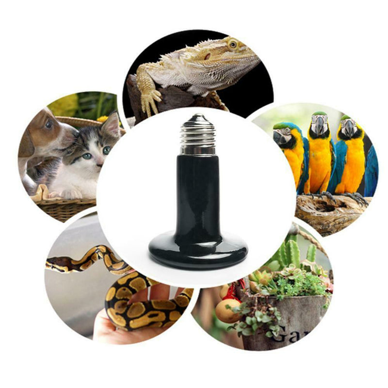Pet Heating Bulb 220V Infrared Ceramic Heat Emitter Bulb for Reptile(200W) A