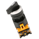Latching Selector Rotary Switch 22mm Mounting ON-OFF 3 Position Switch Knob