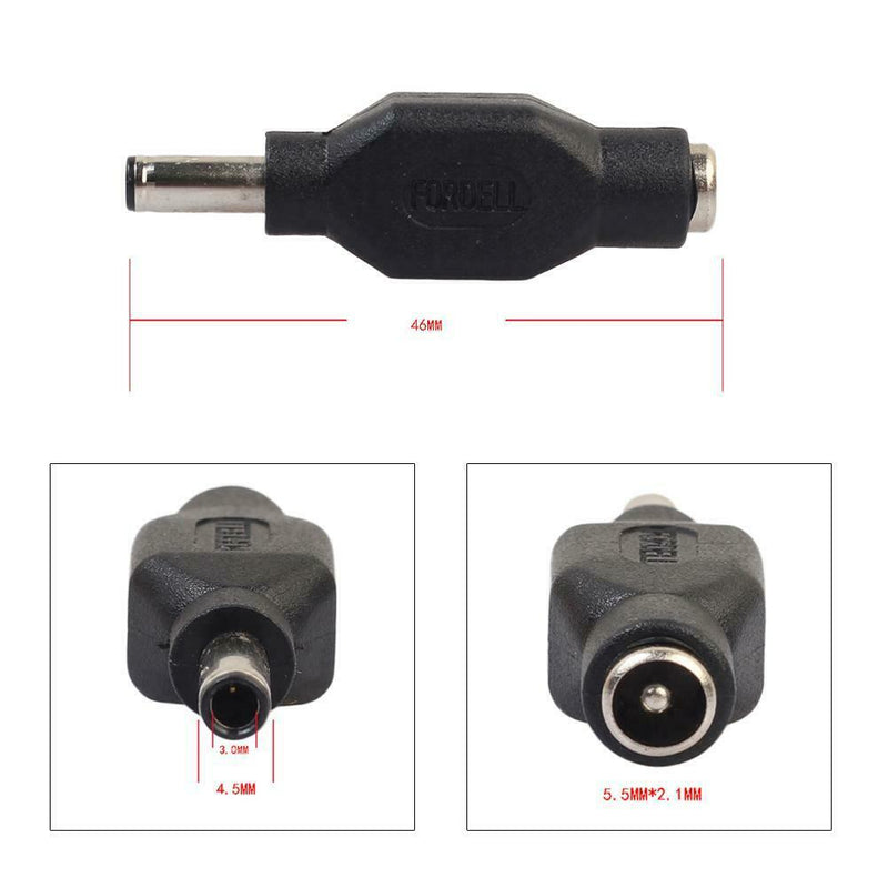 DC Power Adapter 5.5*2.1mm Female to 4.5*3.0mm Male Adapter for DELL Laptop