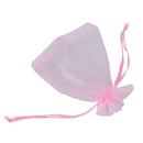 60 x Organza Bag Wedding Jewelry Yarn Bag 120 x 100 mm - Pink