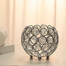 Set of 4pcs Crystal Bing Candle Holder Banquet Candlestick Table Centerpiece