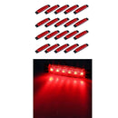 20Pcs Amber 6-LED Side Marker Indicator Lights Trailer Vehicles 12V Red