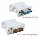 HDMI adapter DVI 24 + 5 Pin male to VGA female Connector 1pc Adapter White X4X3