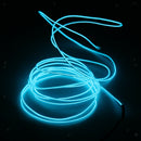 2PCS Luminescent Neon LED Lights Glow EL Wire String 5 Meters Light Blue