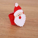 4* Non-woven Fabrics Napkin Rings Serviette Buckle Dinner Christmas Home Ho Y4K3