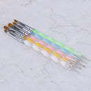 5pcs 2way marbleizing dotting manicure tools painting dot pen nail art paint BMO