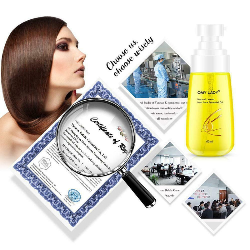 60mL Natural Hair Essential Oil Deep Nourish Hairlines Hair Treatment Serum