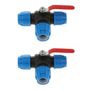 2 PACK 3-Way Diverter Valve Steel Core for Home Gardening & Agricultural