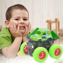 Mini Off-Road Vehicle Four-Wheel-Drive Plastic Kids Toys Stunt Car (Green)