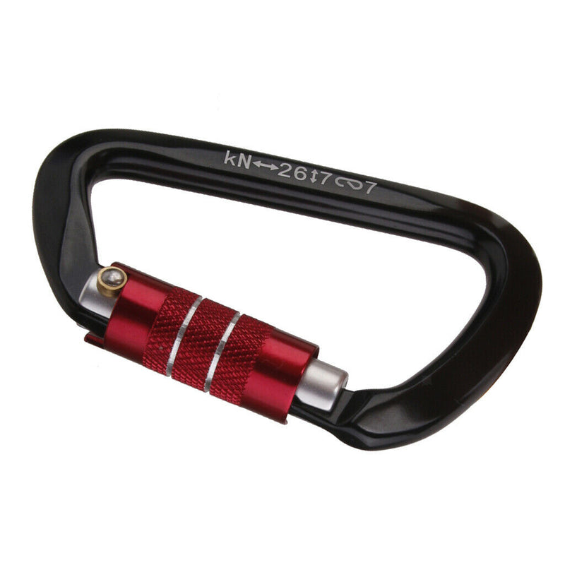 26KN Auto Locking Rope Access / Rock Climbing Aluminum Carabiner Equipment