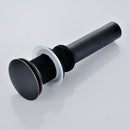 Round Style Lavatory Faucet Vessel Assembly Up Stainless Steel Bathroom Sin