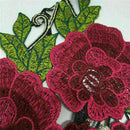 New polyester water soluble embroidery color collar flower lace