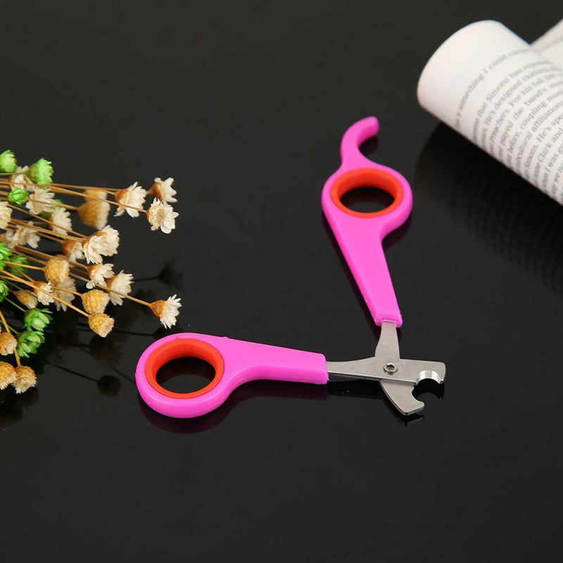 Stainless Steel Pet Nail Toe Scissors Dog Cat Claw Grooming Clipper (Rose)