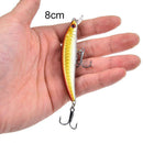 1pc 8cm/8.5g hard minnow fishing lures crank plastic baits floating lures 3