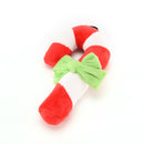 Christmas Cat Dog Pet Plush Toys Xmas Candy Color Squeaker Squeaky Crutch Sha 3C