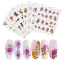 55X Cherry Nail Water Decals Flower Butterfly Nail Art Transfer DIY Stickers