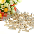 100Pcs Mini DIY Wooden Clothes Photo Paper Pegs Clothespin Cards Craft Clips  FT