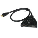 Lovoski HDMI Switch Switcher Selector Splitter 3Port Hub Box 1080P For HDTV