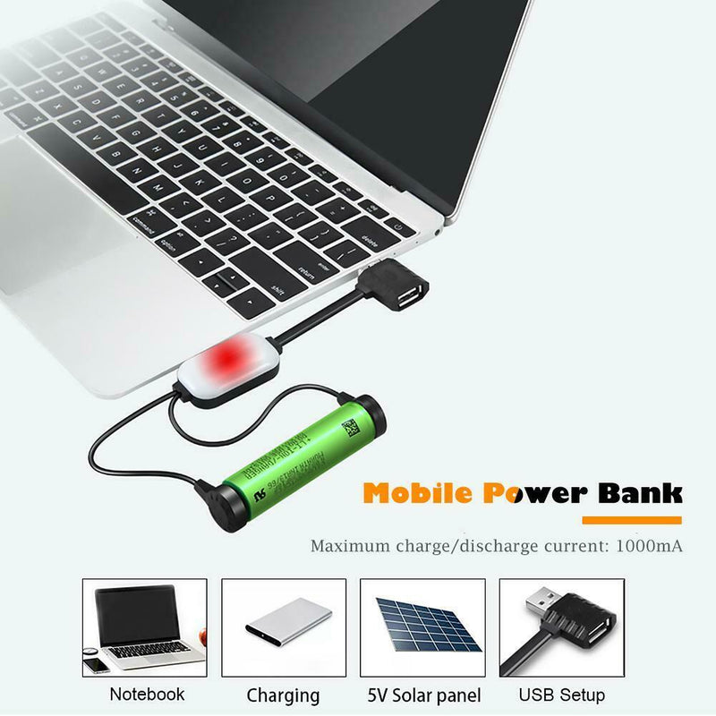 Rechargeable Battery Charger for 26650/18650/14500/16340 Batteries Power Bank