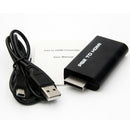PS2 to HDMI Video Converter AV Adapter w/ 3.5mm Audio Output for HDTV Monit F9J6