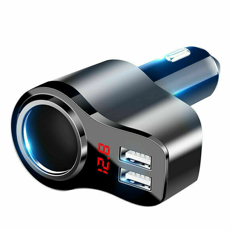 Multi Car Smoke Socket 2 Way Lighter Splitter Charger Power Adapter Dual USB Hn