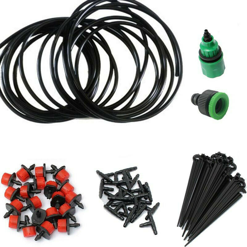5m Diy Drip Irrigation System Automatic Plant Self Watering Garden Hose Min