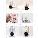 Outdoors Compact Double Mantle Gas Lantern Lamp Propane Light Camping Hiking