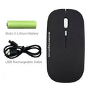 Ultra Thin Mute USB Wireless Mouse For Macbook PC