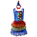Colorful Circus Clown Costume Princess Fancy Dress Canival Christmas Outfit