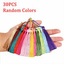 30Pcs Silky Tassels 13cm For Craft Sewing Costume Decor (8cm Tassel 5cm Loop)