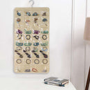 Hanging Jewelry Organizers 80 Pockets Non-Woven Dual Sides Wall Hanging Clo U8K6