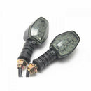 2 Piece Motorbike LED Turn Signal Light Amber Indicator With Smoke Lens