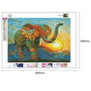 5D DIY Full Drill Diamond Painting Ethnic Elephant Cross Stitch Embroidery