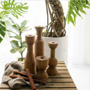 Modern Wooden Candleholders Candle Holder Home Table Decoration Brown Color