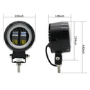 Boat Motorcycle Waterproof Angel LED Spotlights Headlight Work Light Round