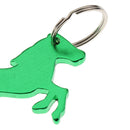 Aluminum Horse Pattern Bottle Opener Key Ring Keychain Bag Pendent Green