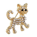 Full Shining Clear Crystal Cat Brooches and Pins Wedding for Women Gift A8Z7