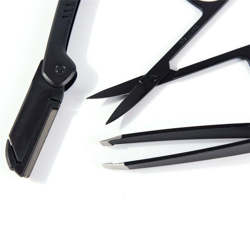 3x Professional Stainless Steel Eyebrow Cutter Eyebrow Scissors Eyebrow Knif BX