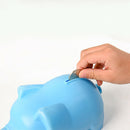 Plastic Blue Piggy Bank Animal piggy bank Treasury Saving Coin Coins Money  Y2L1