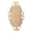 Unpainted Wood Carved Corner Onlay Applique Embellishment Furniture Decors