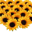 24Pcs Artificial Sunflower Heads Silk Flower Faux Floral For Wedding Table