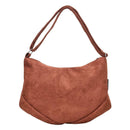 Solid Crossbody Handbag Women PU Leather Large Shoulder Bag (Light Brown)