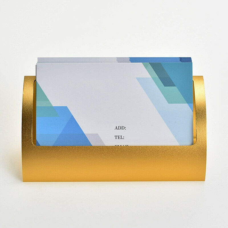 Business Card Holder for Desk, Metal Aluminum Desktop Business Name Card Ca