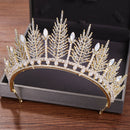 Bride Korean Rhinestone Headband Simple Crystal Big Crown Princess Hair Acc