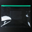 20 Pcs Green Clear Size A5 Paper Slider Zipper Closure Closure Folders File